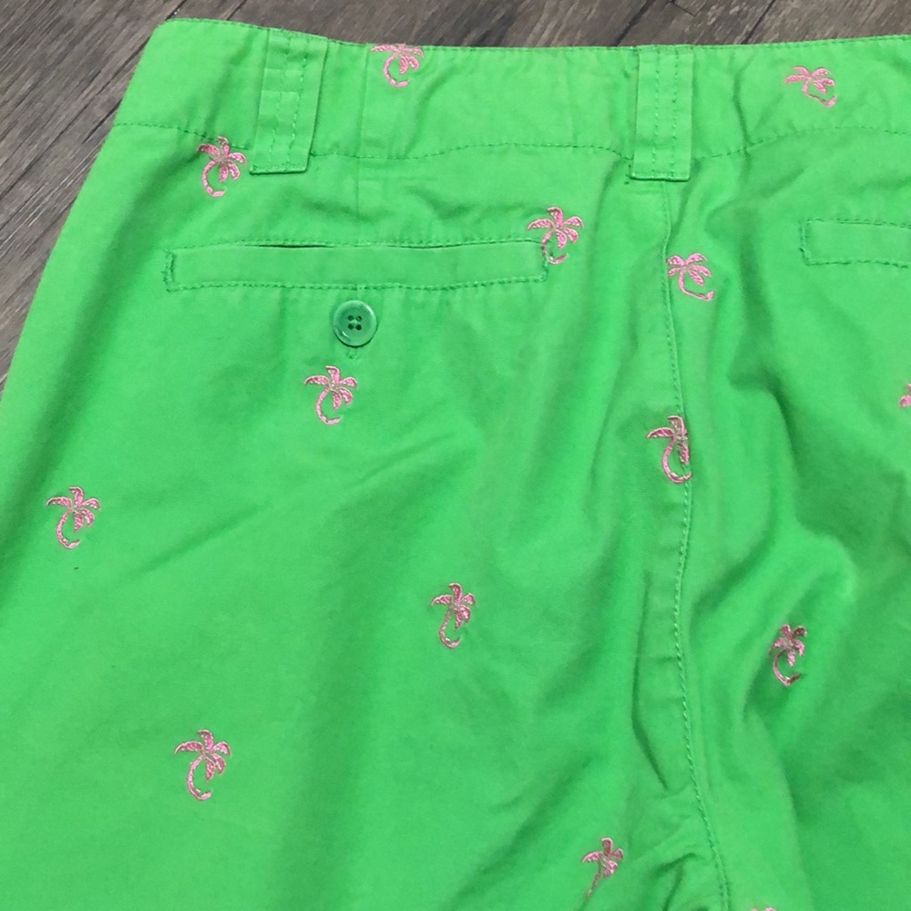 Lilly Pulitzer Capris Pants Palm Trees Green SZ 8 - Picture 5 of 7
